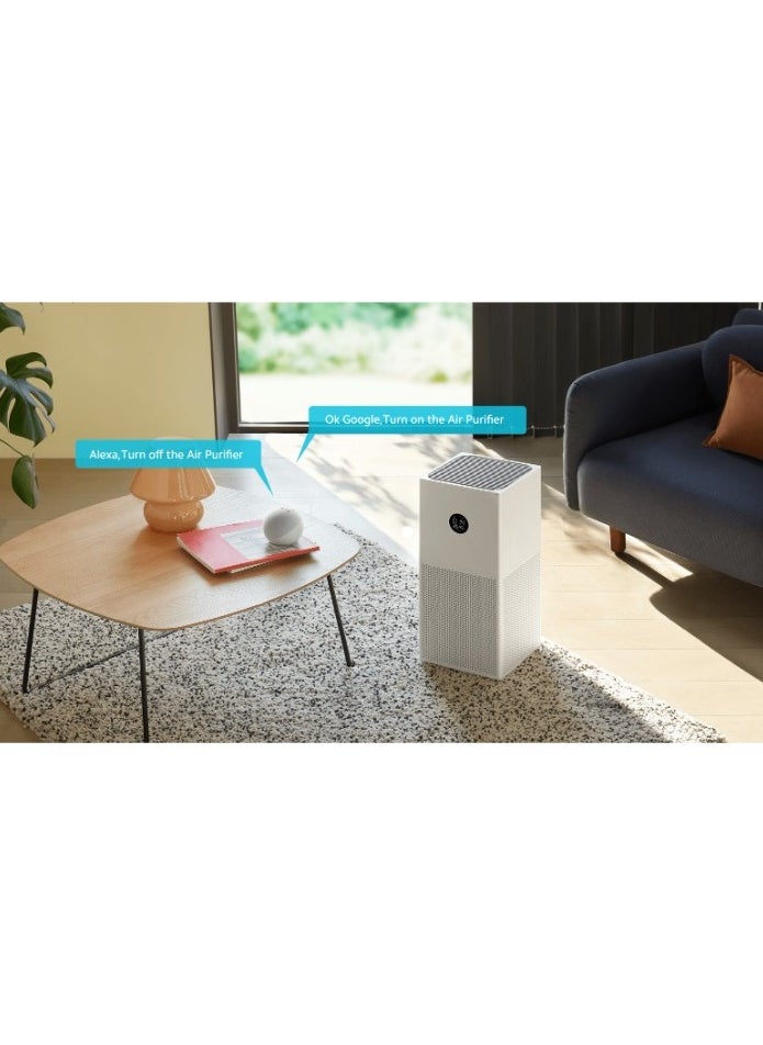 REBENUO - Smart Air Purifier 4 Lite for Home AQI Display HEPA  Carbon Filter trap 99.99% Virus Dust  Odor Large coverage area up to 462 Sq ft App Control RoHS  Allergy Care Certified Alexa  GA(Latest version) - Image 1