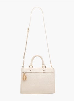 ELLE Women Quilted Tote Bag with Double Handle and Zip Closure  - Image 2