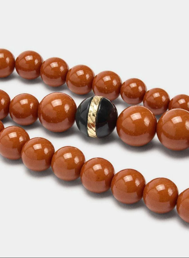 PARFOIS Multicolour Long necklace with resin beads Multicolor for Women | Best Price UAE