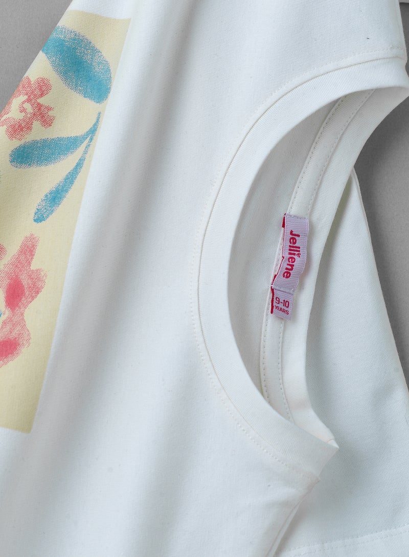 Jelliene Girls' Floral Print T-Shirt  - Image 4