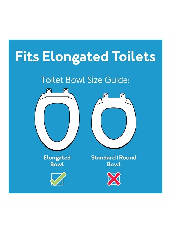 careX 3.5 Inch Raised Toilet Seat with Arms - For Elongated Toilets, Elevated Toilet Riser with Removable Padded Handles, Easy On and Off, Support 250 lbs, White - Image 2