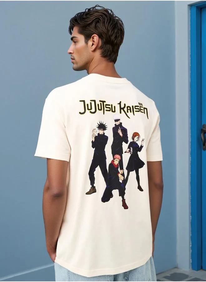 FAV Jujutsu Kaisen Print Crew Neck T-shirt