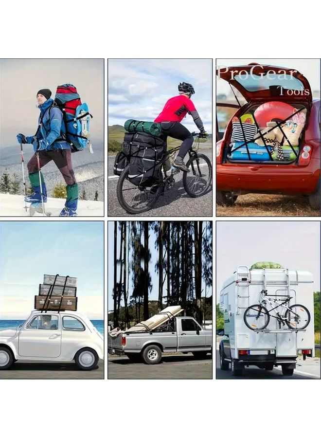 Heavy Duty Ratchet Tie Down Strap Green 39.37 Inch 2 Pieces 330 LB Capacity - Image 3