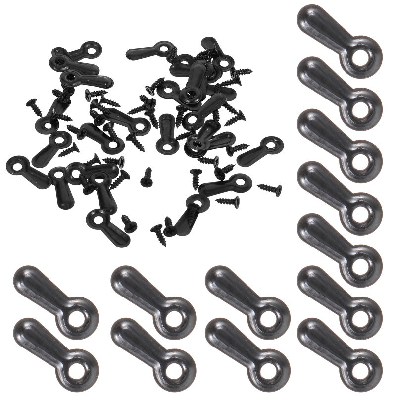 200pcs Photo Frame Sunflower Photo Frame Back Plates Tablet Frame Locks for Decoration Embellishment Buttons Diy Photo Album Frame Rotating Scrapbooking Locks with Screws (Black) - Image 5