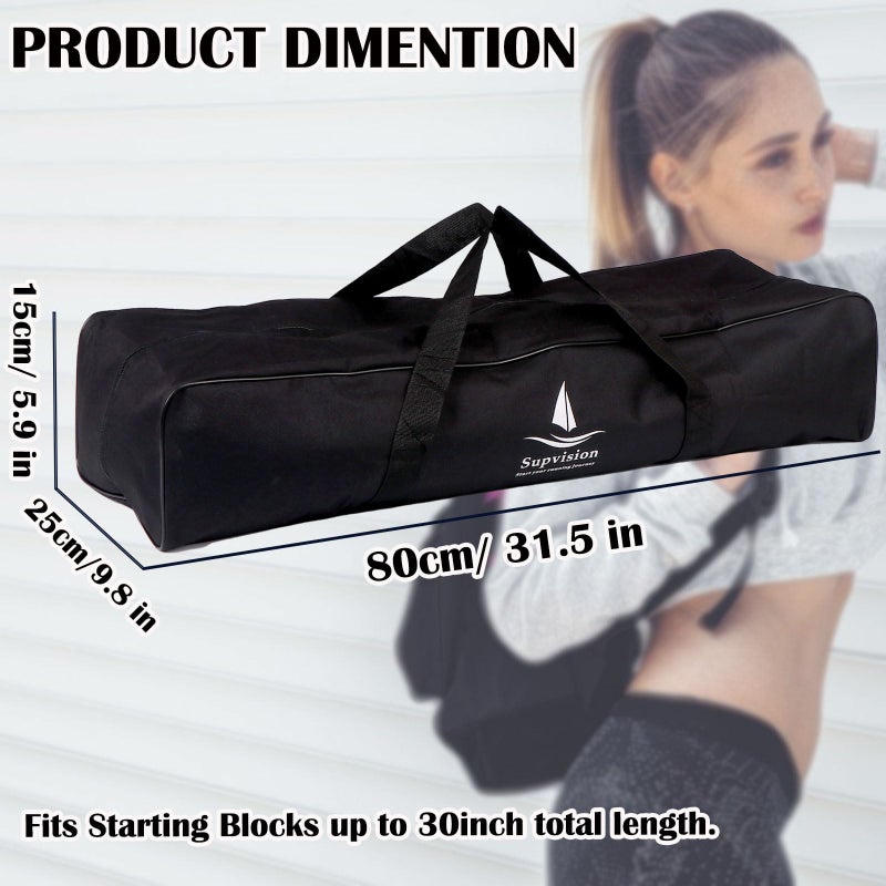 Supvision 31.5in Foldable Duffle Bag Fits Starting Blocks with an Overall Length of Less Than 30 Inches Extra Large Travel DuffelTote GymBag with Zippers and Handles Sports Oxford Cloth Bags - Image 3