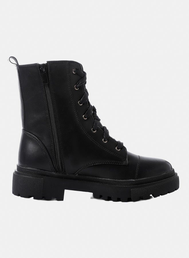 XO Style Leather Ankle Boot -  Black - Image 2