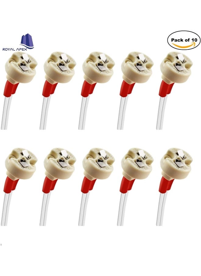 Royal Apex Ce Vde Certified G4 Mr16 Bi-Pin Base Ceramic Body Universal Lamp Holder For Halogen Incandescent Led Lamps  - Image 2