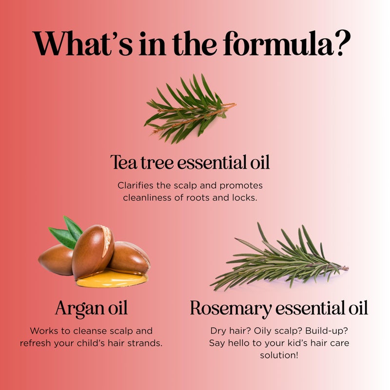 Honeydew Nourishing Kids Shampoo for Dry Scalp - Gentle Dry Scalp Care Shampoo for Kids with Cleansing Essential Oils for Kids - Clarifying Shampoo for Build Up and Dry Flaky Scalp with Tea Tree Oil for Hair - Image 4