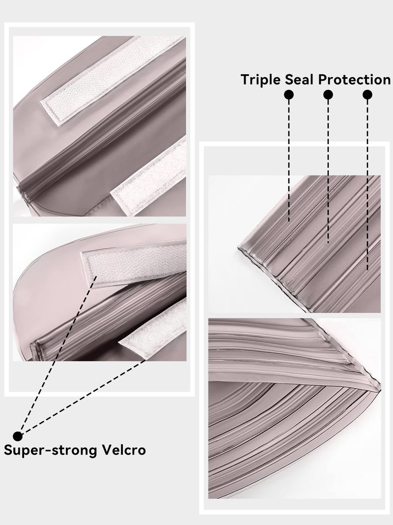 HEETA Waterproof Fanny Pack, Waterproof Pouch Dry Bag 2/3/4 Pack for Phone Passport Purse, Adjustable Waist Strap for Swimming Kayaking Boating Paddle Board Accessories Cruise Beach Camping Essentials - Image 5