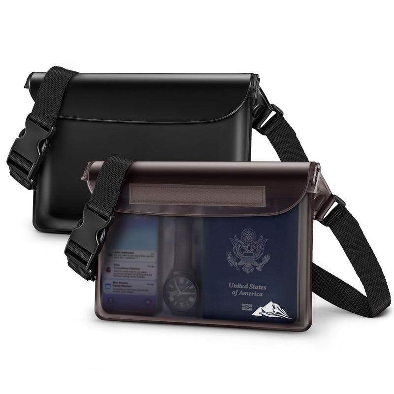 HEETA Waterproof Fanny Pack, Waterproof Pouch Dry Bag 2/3/4 Pack for Phone Passport Purse, Adjustable Waist Strap for Swimming Kayaking Boating Paddle Board Accessories Cruise Beach Camping Essentials - Image 1