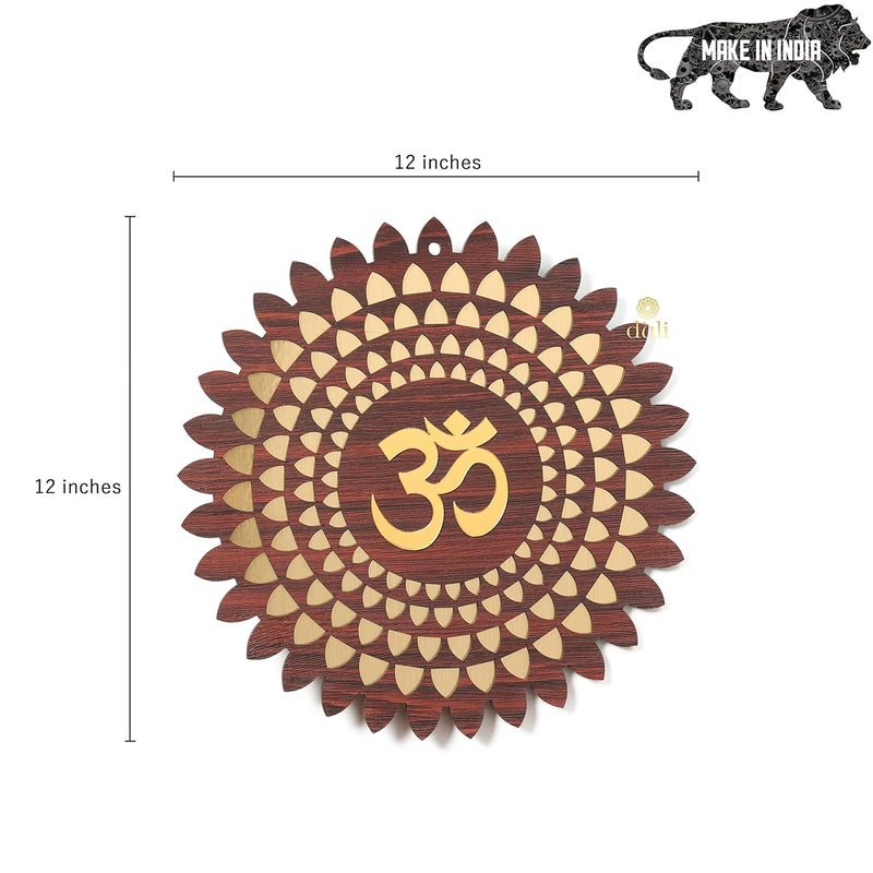 DULI تعليق OM من MDF، فن الجدار فنج شوي، طاقة إيجابية، ديكور ديوالي، ديكور جدار، تعليق OM (MDFWallHanging-GlowingOm(12Inches)) - Image 3