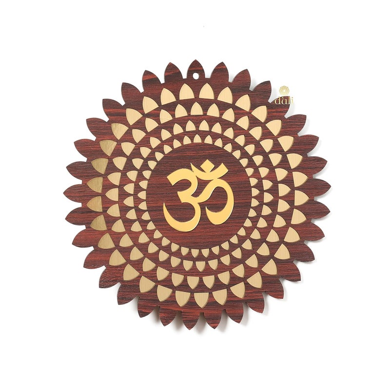 DULI تعليق OM من MDF، فن الجدار فنج شوي، طاقة إيجابية، ديكور ديوالي، ديكور جدار، تعليق OM (MDFWallHanging-GlowingOm(12Inches)) - Image 4