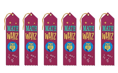 Beistle Math Whiz Award Ribbons 2 by 8Inch 6Pack - Image 1