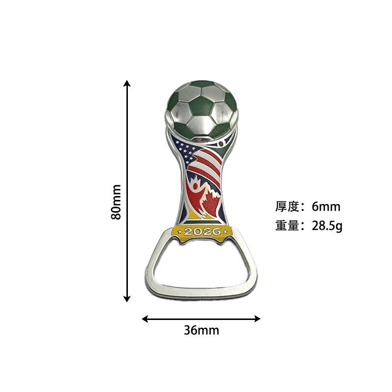 XZC 2026 World Cup Beer Opener Keychain - Customizable Fan Gift - Image 1