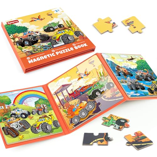 SYNARRY Magnetic Puzzles for Toddlers 35 20 Pieces Travel Puzzles for Kids Ages 46 Easter Basket Stuffers Gifts for Kids Car Airplane Road Trip Activities Toys for 3 4 5 6 Year Old Children - Image 1