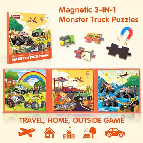 SYNARRY Magnetic Puzzles for Toddlers 35 20 Pieces Travel Puzzles for Kids Ages 46 Easter Basket Stuffers Gifts for Kids Car Airplane Road Trip Activities Toys for 3 4 5 6 Year Old Children - Image 5