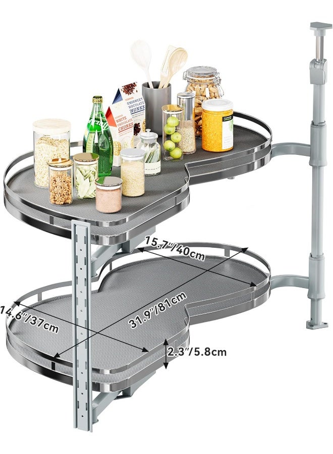 YITAHOME Swing Left Blind Corner Kitchen Cabinet Pull Out Organizer for 36", 2 Tier Swing Tray, Soft Close Blind Organizer for Right Handed Open Blind Kitchen Cabinet  - Image 5