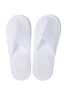 LA PERLA TECH  40 Pairs Disposable Slippers Closed Toe Spa Slippers White Hotel Slippers  - Image 1