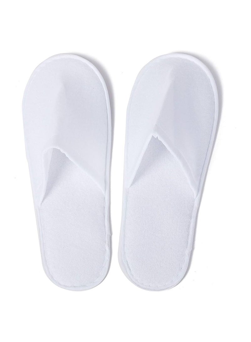 LA PERLA TECH  40 Pairs Disposable Slippers Closed Toe Spa Slippers White Hotel Slippers - Image 1