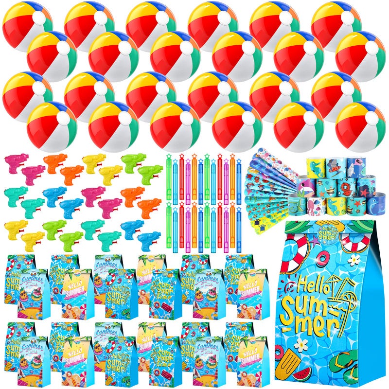Luucio Pool Party Favors and Beach Party Favors 120 PCS Party Bag Stuffers for Kids Including Beach Balls Kids Sunglasses Bulk Bubble Wands and More for Beach Pool Party Favors Birthday Party Supplies - Image 3