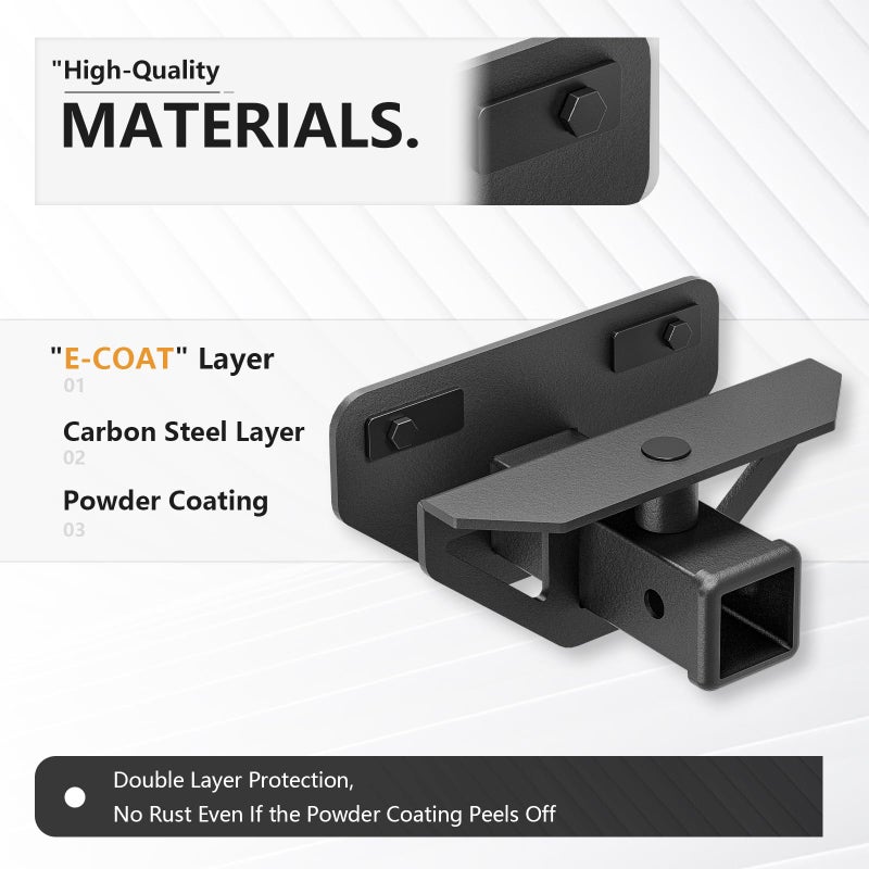 EYOUHZ for Dodge Ram 2 inch Trailer Hitch Receiver Compatible with 2003-2018 Dodge Ram 1500 & 2019-2023 Ram 1500 Classic & 2003-2013 Ram 2500 3500, Class 3 III Rear Tow Hitch Towing Combo with Cover - Image 3
