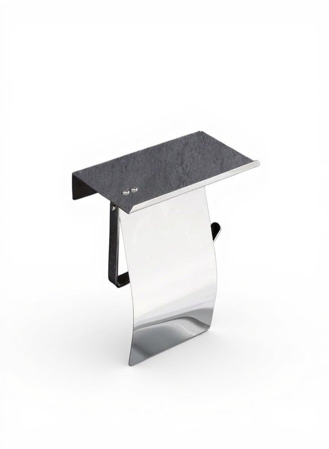 SNAPPSY Stainless Steel Tissue Holder | Mobile Phone Rack for Bathroom | 304 Stainless Steel, 30kg Capacity | Household & Public Use | K7 Color - Image 1