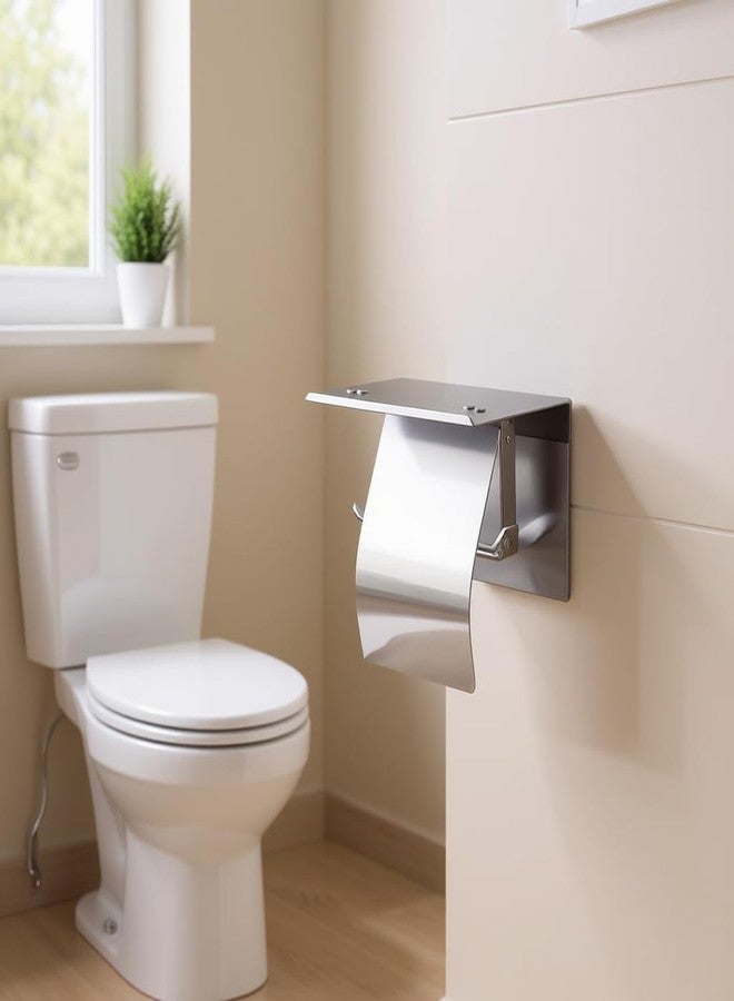 SNAPPSY Stainless Steel Tissue Holder | Mobile Phone Rack for Bathroom | 304 Stainless Steel, 30kg Capacity | Household & Public Use | K7 Color - Image 4