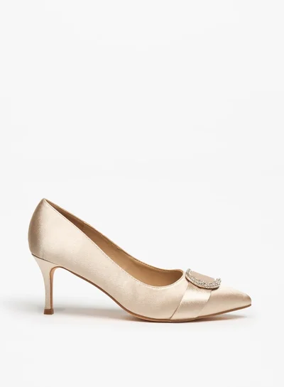 فلورا بيلا من شو إكسبرس Women's Embellished Slip-On Pumps with Stiletto Heels