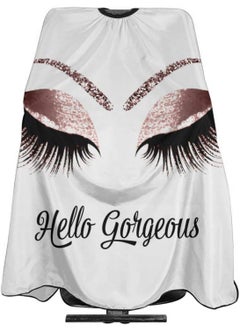 Carwayii Barber Cape Hello Girl Gorgeous Glitters Eyelash Salon Apron Hair Cutting Cape Barbershop Kits For Women 55X66 