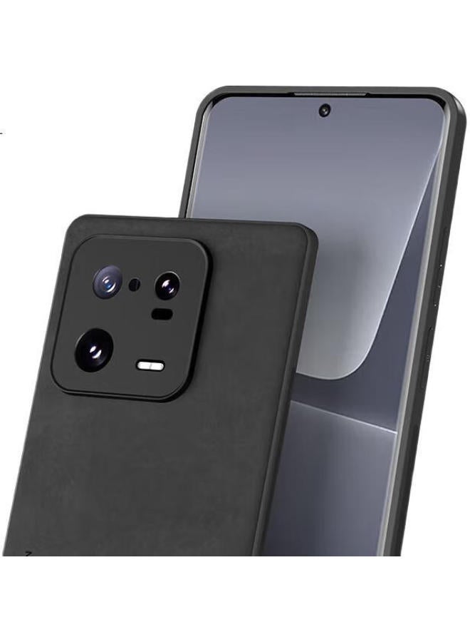 Hotfire Phone Case For Xiaomi 13 Pro, Xiaomi 13 Pro Protective Cover, Upgraded Skin-Like Lambskin Matte Lens Full Protection Silicone Case For Men And Women - Midnight Black - Image 2