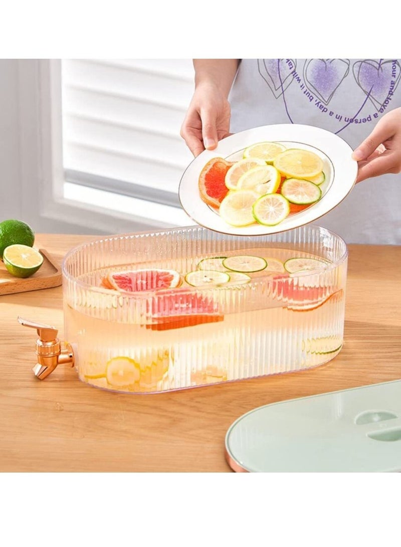 Plastic Beverage Dispenser With Spigot Lemonade Milk For Fridge 1.4 Gallon Clear Drink Water Jug Liquid Container - Image 5