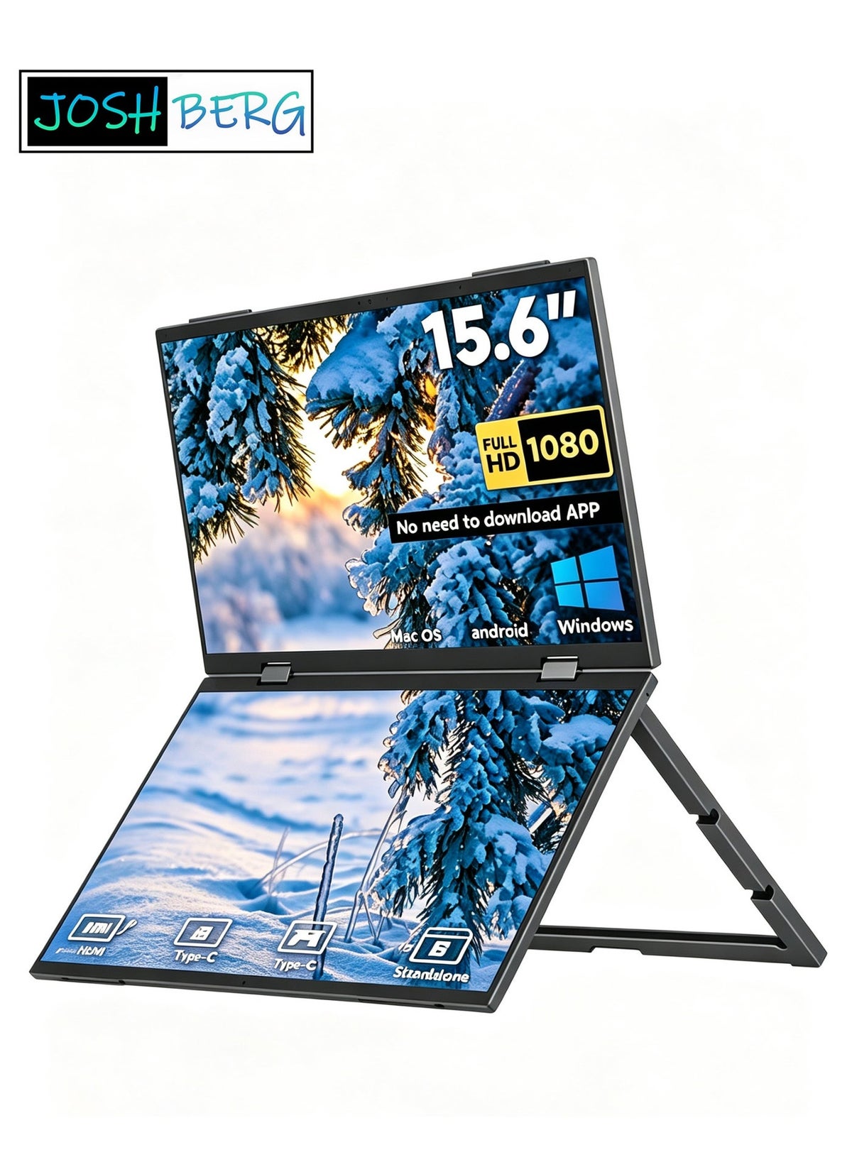 joshberg Joshberg Portable dual-screen Monitor 15 6 15.6 inch Z44DFF2B03EE4E7118AB2Z