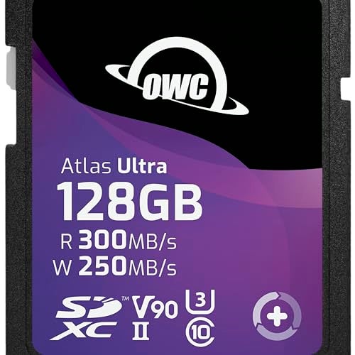 OWC Atlas Ultra 128GB SDXC UHS-II V90 Media Card - Image 1
