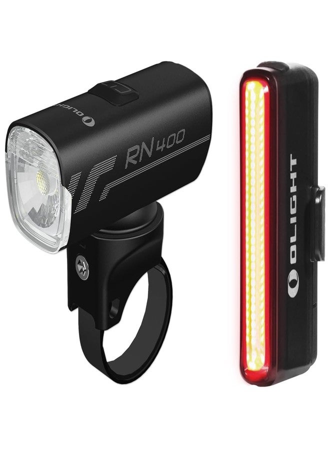 OLIGHT RN 400 LED Bike 400 Lumens Headlight and Seemee 30 C 30 Lm Bicycle Taillight Set, Rechargeable Type-C Waterproof Bike Light Set, Easy to Install for Road Urban Cyclists and Night Riding - Image 1