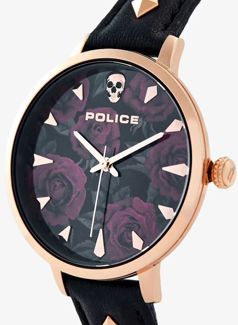Police  Miona Black Leather Watch for Women for Women | Best Price UAE