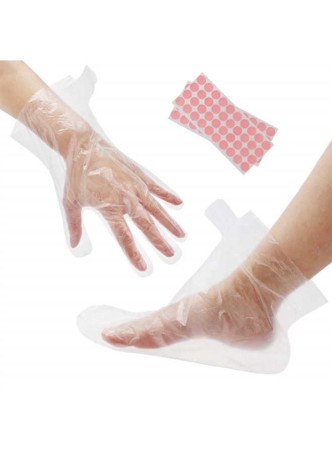 Segbeauty 200pcs Paraffin Wax Bath Liners, Plastic Socks for Moisturizing, Paraffin Baths Gloves for Hand, Foot Covers Pedicure Bags for Feet Thermal Hot Wax thera-py SPA Paraffin Wax Machine - Image 1