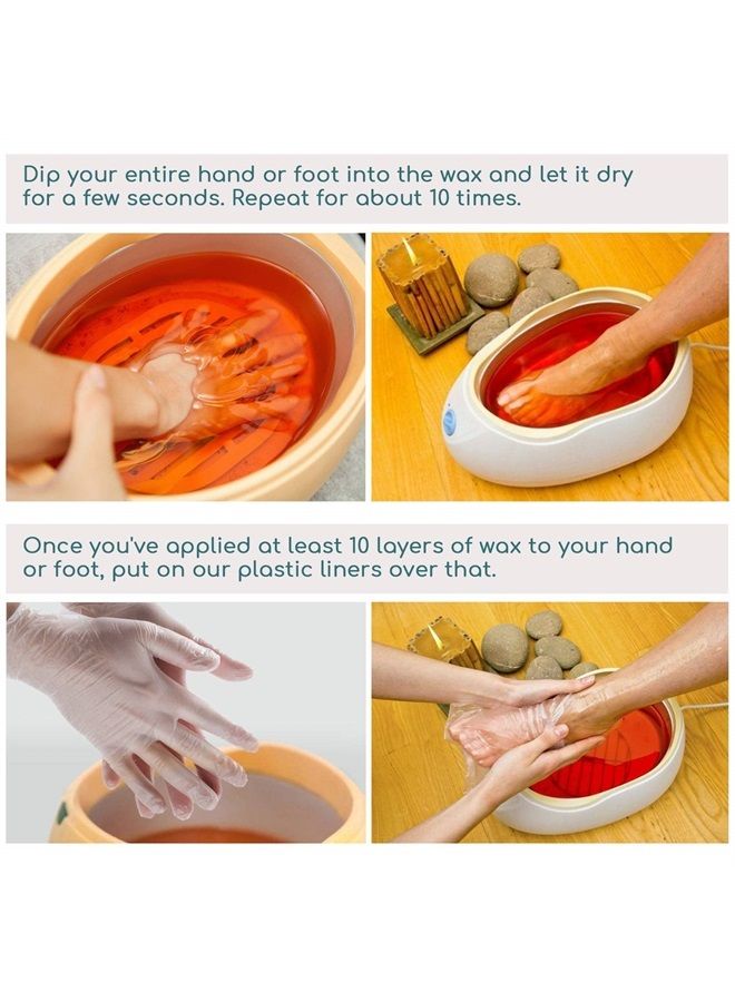 Segbeauty 200pcs Paraffin Wax Bath Liners, Plastic Socks for Moisturizing, Paraffin Baths Gloves for Hand, Foot Covers Pedicure Bags for Feet Thermal Hot Wax thera-py SPA Paraffin Wax Machine - Image 2