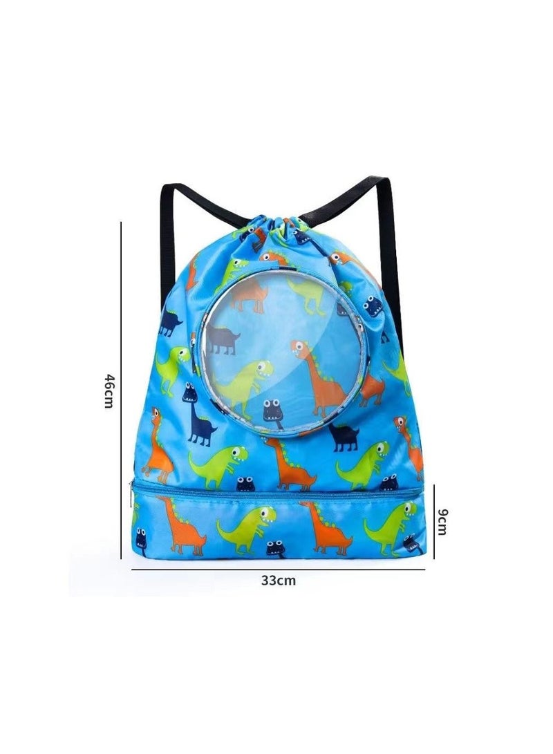 Generic 1-Piece Dry Wet Separation Fitness Bag,Waterproof Beach Swimming Bag Storage Backpack,Sports Equipment Swimming Bag,School Dry and Wet Separated Backpack with Storage Layer for Special Items and Glass  - Image 5