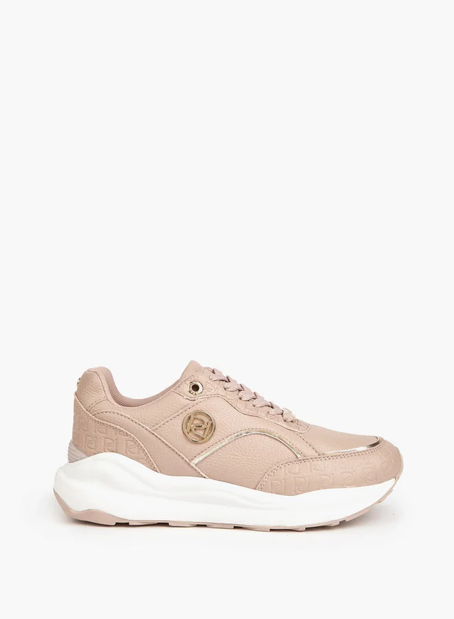 Paprika Textured Lace-Up Sneakers