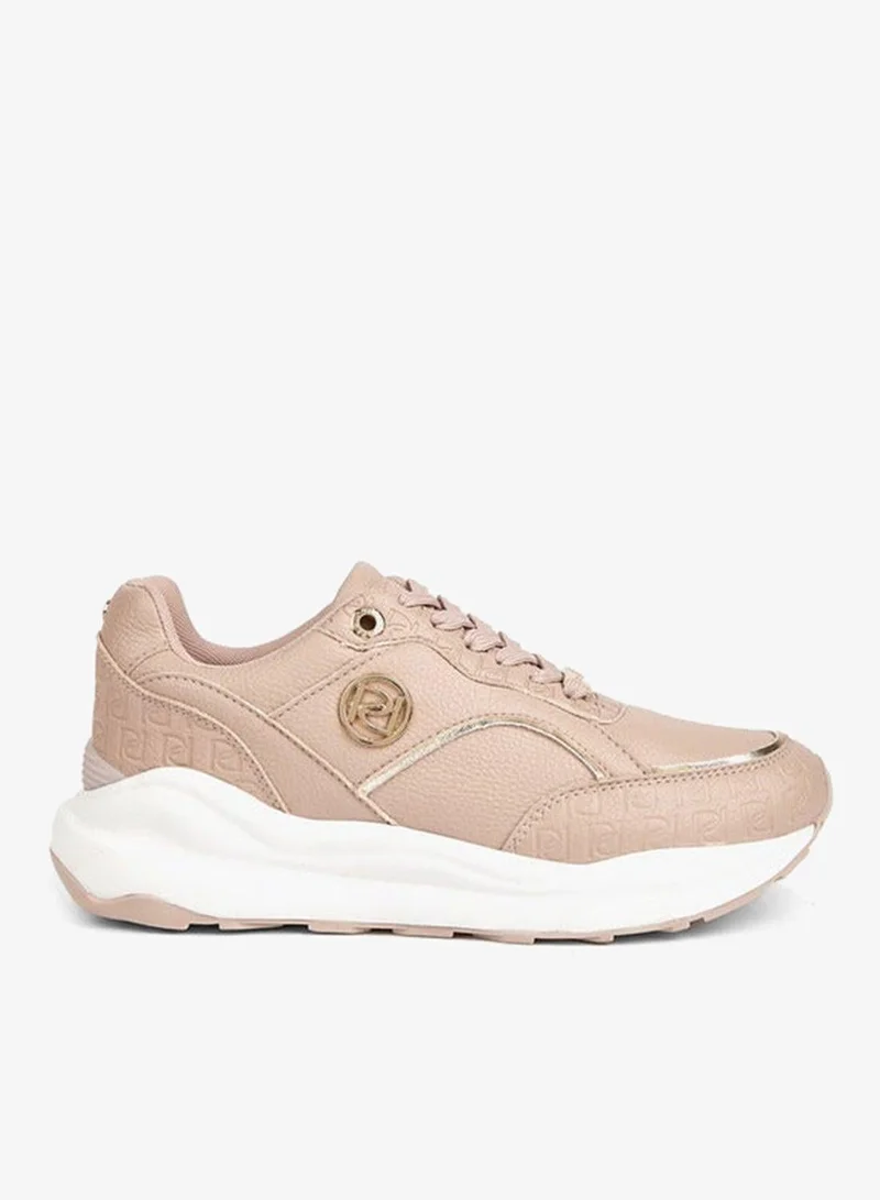 Paprika PINK Textured Lace-Up Sneakers for Women | Best Price UAE