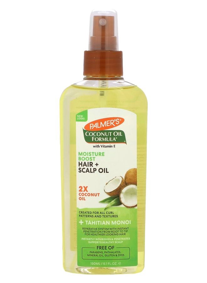 PALMER'S - Coconut Oil Formula With Vitamin E Moisture Boost Hair + Scalp Oil 5.1 fl oz (150 ml) - Image 1