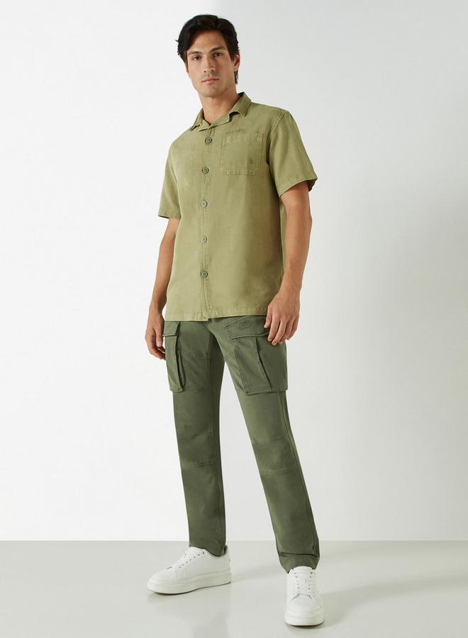 Ecko Unltd. Ecko Unltd Solid Camp Collar Linen Blend Shirt - Image 2
