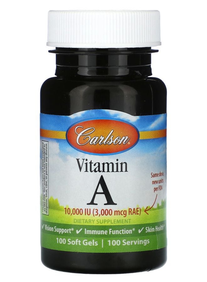 Vitamin A 3000 mcg RAE (10000 IU) 100 Soft Gels
