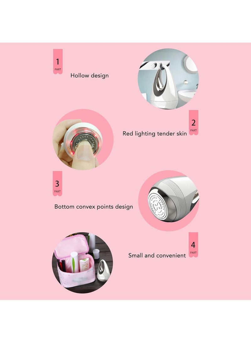 عام مدلك الوجه الكهربائي، آلة تجميل الوجه بتقنية التدليك بالاهتزاز والإضاءة الحمراء لتعزيز امتصاص المنتجات وتجديد البشرة لتنقية البشرة. - Image 4