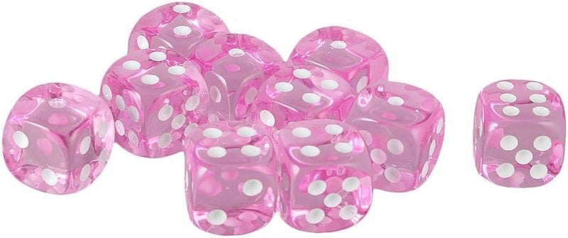 كلاراكو مجموعة من 10 قطع من النرد ذي الستة أوجه للعب لعبة تقمص الأدوار D&D، لون وردي - Image 5