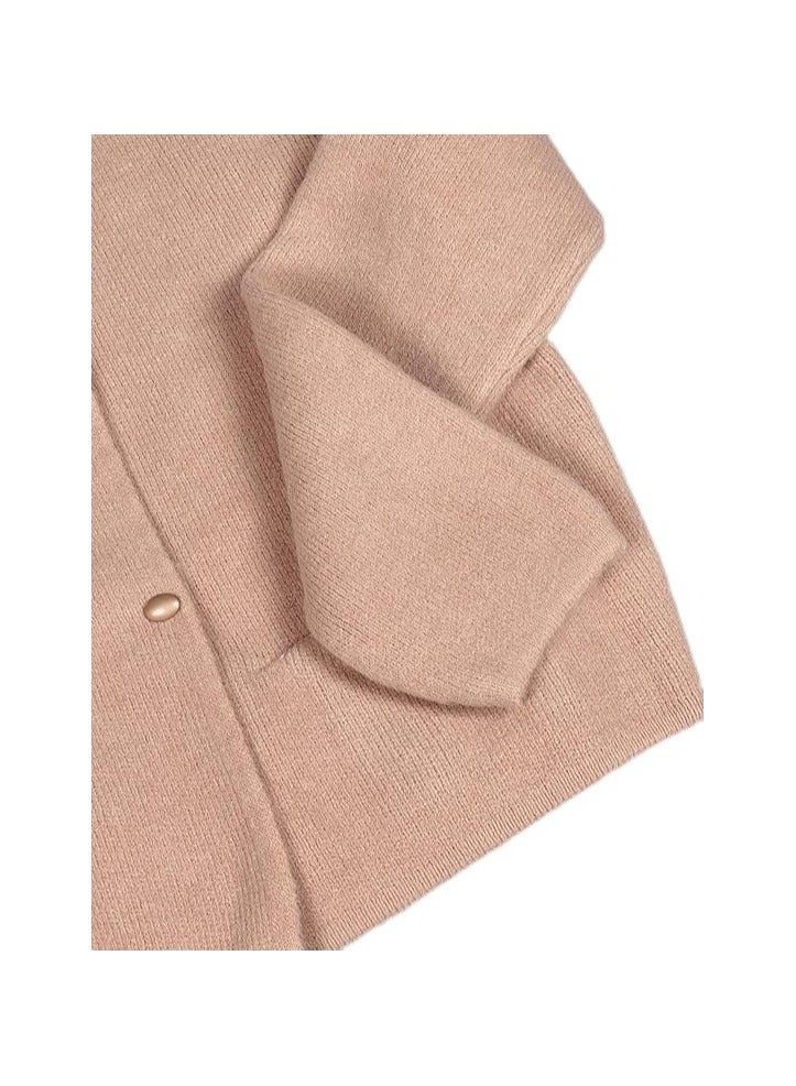 بونكا جاكيت صوف طويل جملي بأزرار وجيوب للنساء والفتيات من بونكا - Image 4