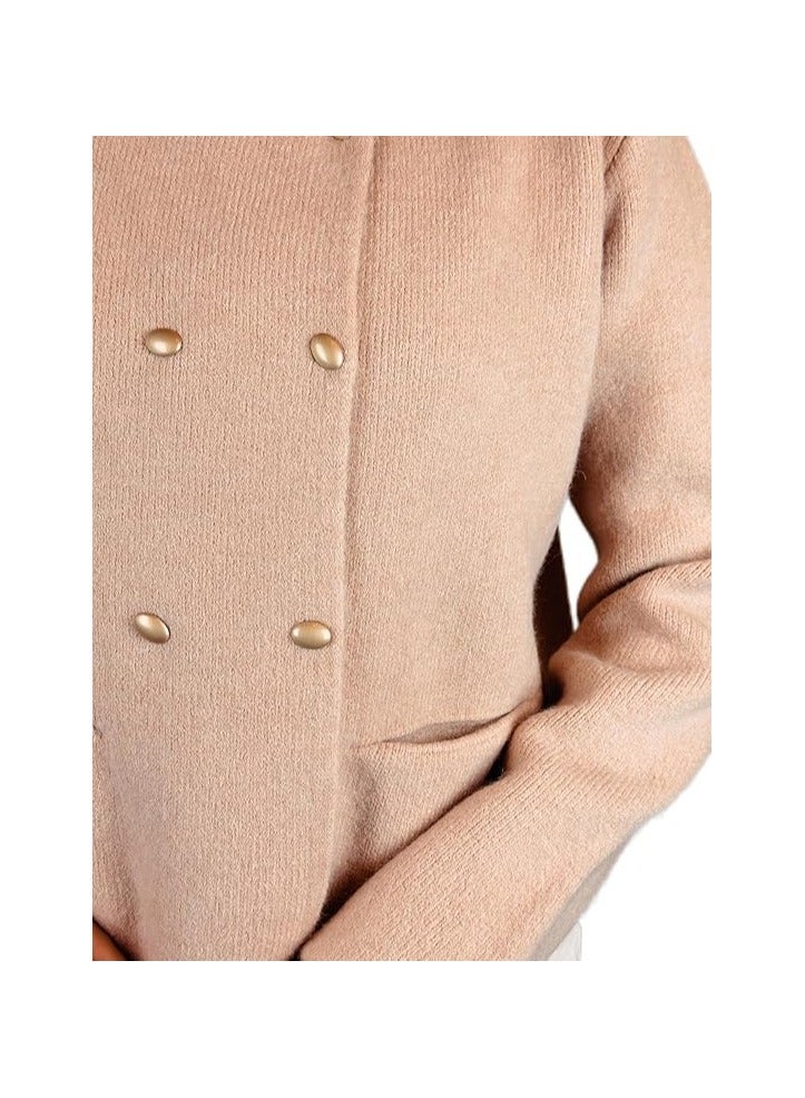 بونكا جاكيت صوف طويل جملي بأزرار وجيوب للنساء والفتيات من بونكا - Image 5