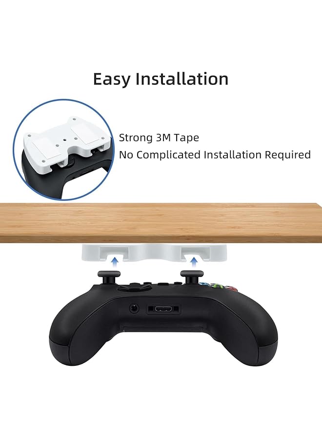 أكس سبرينج حامل طاولة تحكم Xspring لجهاز Xbox بدون حفر، حامل وحدة تحكم Switch Pro ومنظم للإدارة المكتبية (أبيض) - Image 4