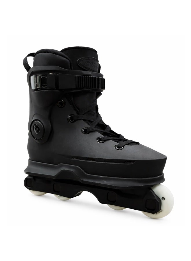 Cougar Aggressive Inline Skates for Adults – Professional Hard Boot Roller Skates with Buckle Strap, Smooth Wheels & High Ankle Support – Black - Image 2