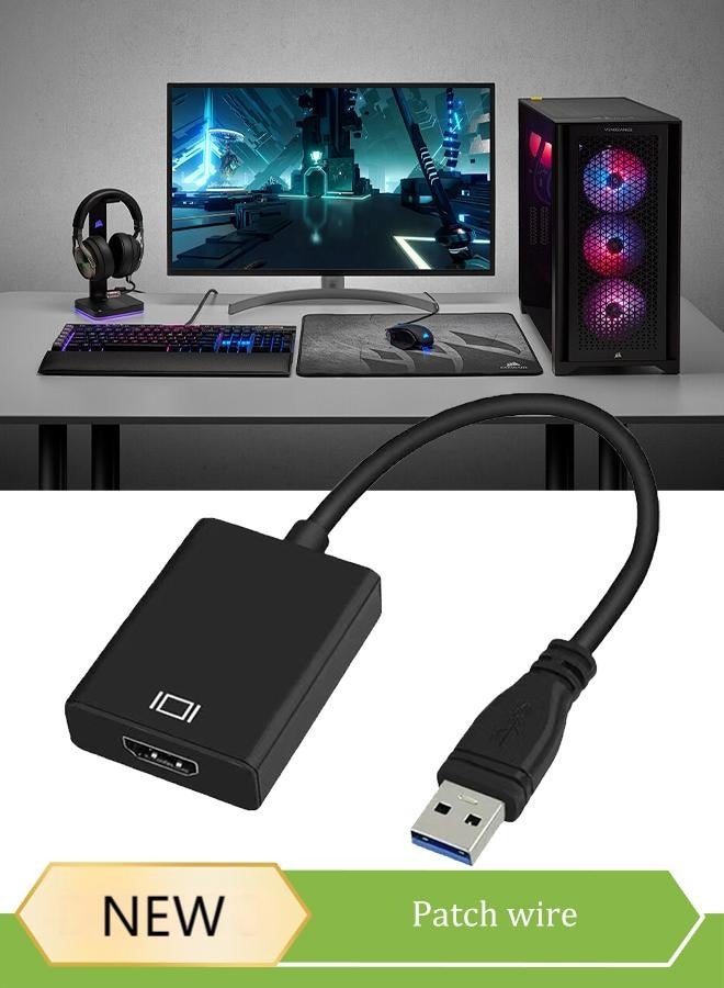 Loquat USB to HDMI Adapter, USB 3.0 to HDMI 1080P Video Audio Converter Connect PC, Laptop to Monitor  - Image 1